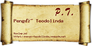 Pengő Teodolinda névjegykártya